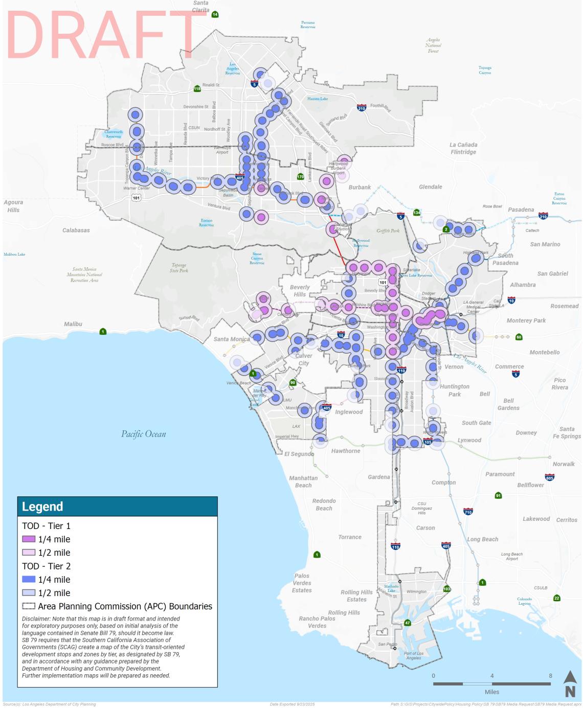 Here's where SB 79 may apply in Los Angeles | Urbanize LA